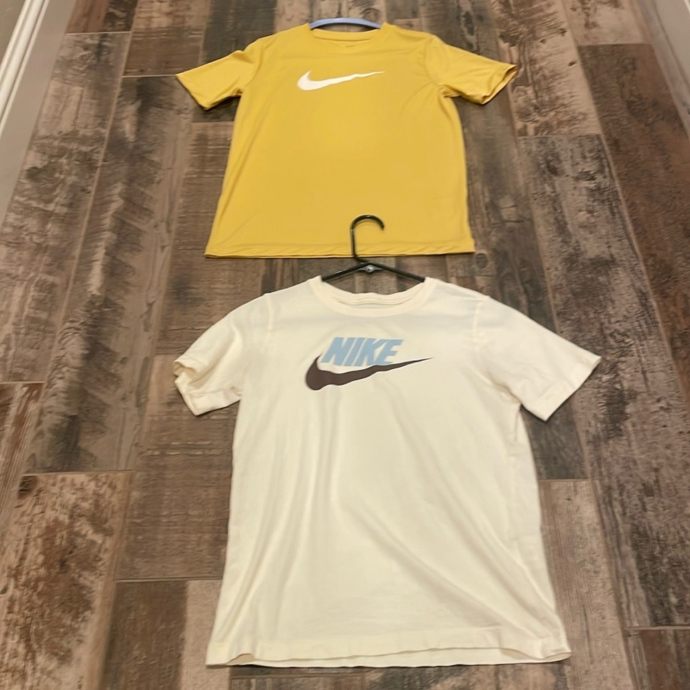 Boys Nike Tees. One is dry fit the other all cotton